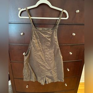 SHEIN Olive Green Tie Overalls/Romper